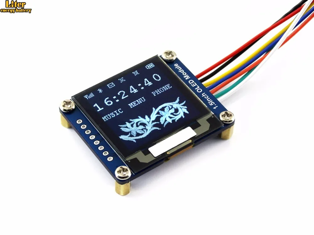 1 5-дюймовый oled-дисплей модуль SSD1327 128x128 16-битный серый уровень SPI/I2C интерфейс с