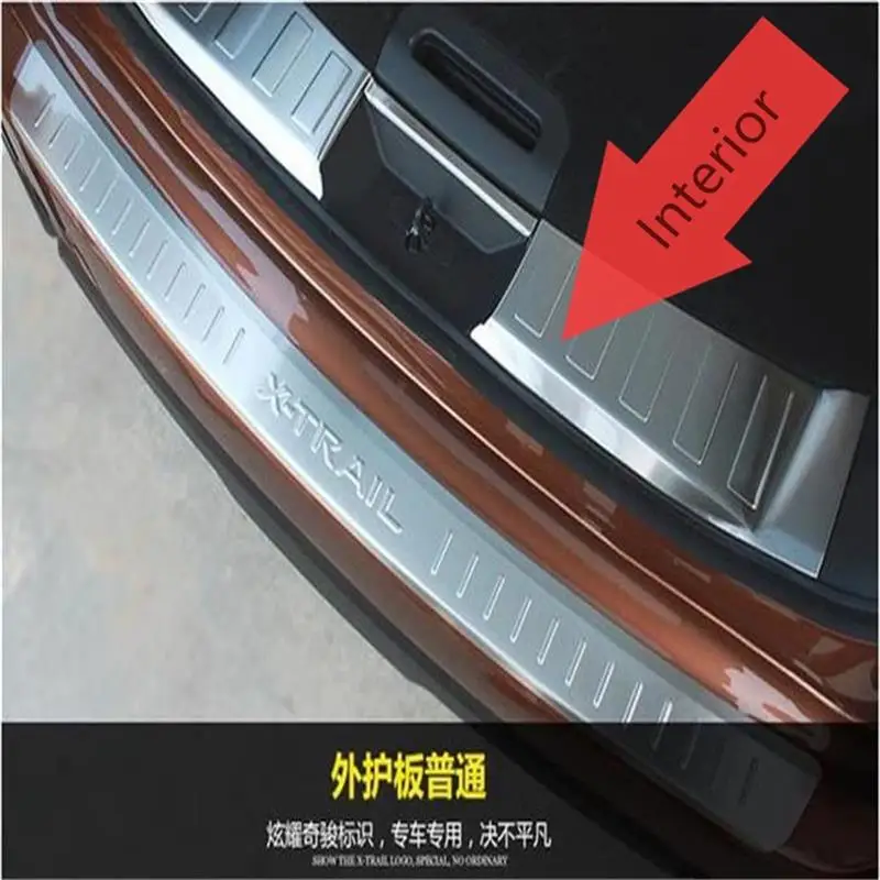 

For Nissan X-Trail Rogue 2014 2015 2016 Stainless steel Rear Bumper interior Trunk Threshold Door Sill Protector Cover Trims