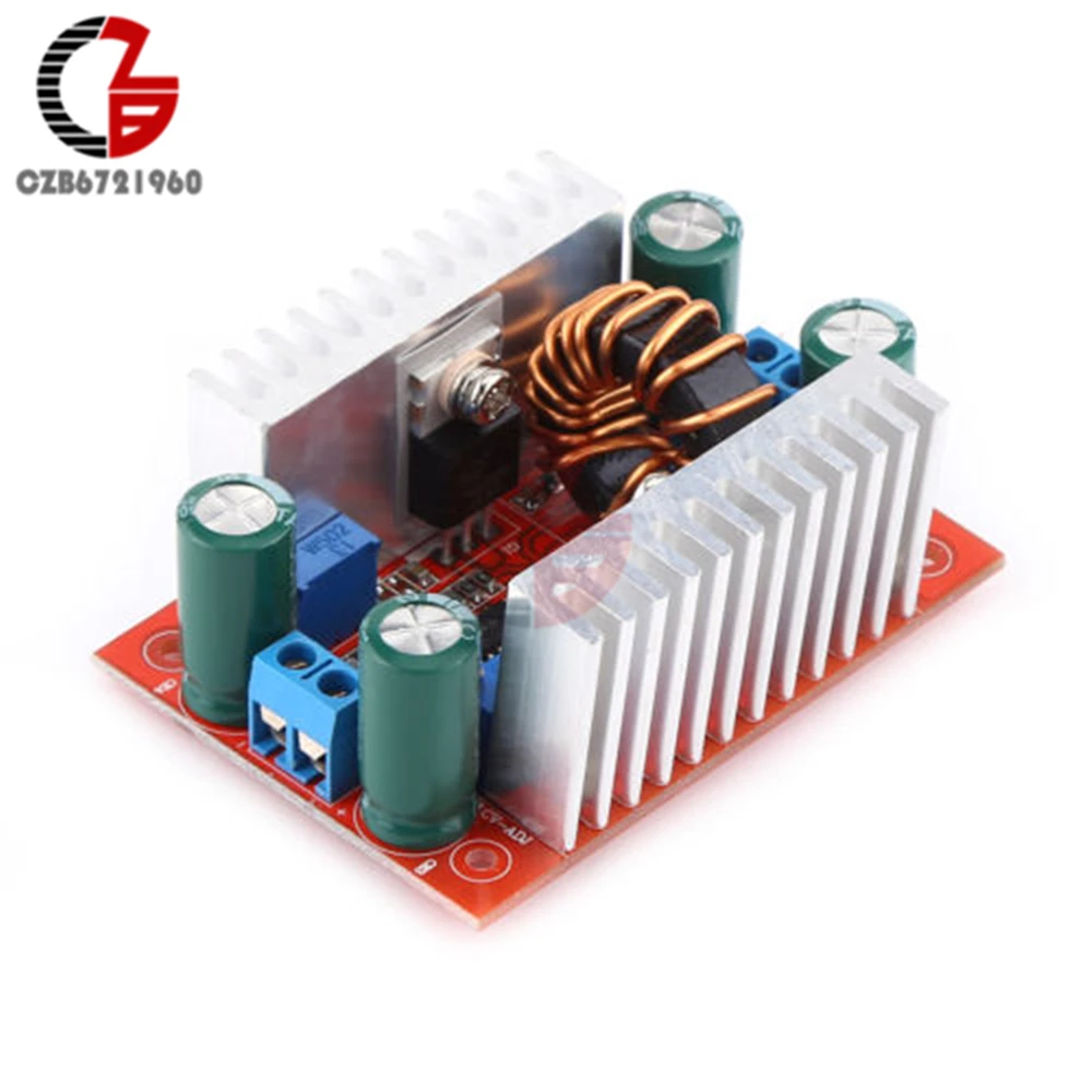 400W 15A DC-DC повышающий преобразователь постоянного тока Step Up трансформаторный источник энергии Напряжение регулятор постоянного Мощность теплоотвод 8,5 с v-образным вырезом с алюминиевой крышкой, 50В для 10-60V