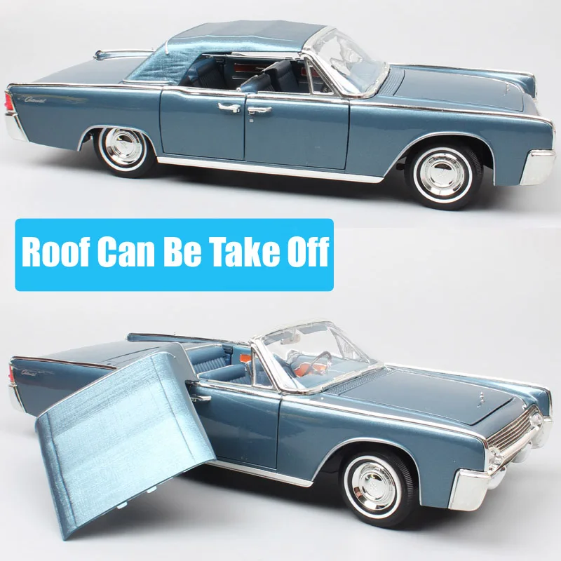 Детский 1:18 ford роскошный винтажный люкс 1961 LINCOLN Континентальный литой автомобиль масштаб металлический игрушечный автомобиль модель сувенир Миниатюрный