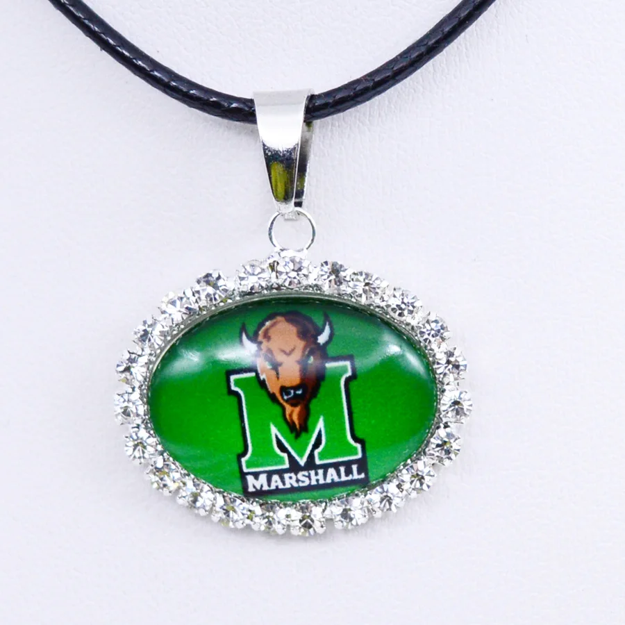 Ожерелье NCAA Marshall thoring Herd Charm подвеска Университетская футбольная бижутерия для