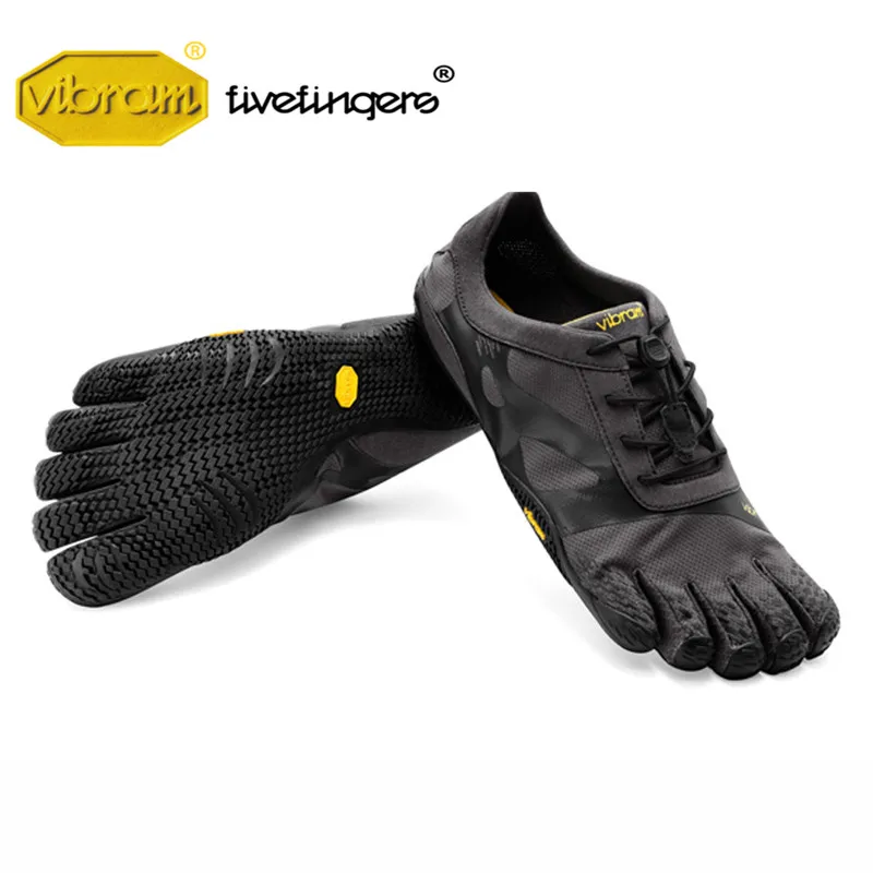 Vibram Fivefinger KSO EVO, мужские сетчатые кроссовки, пять пальцев, быстрая шнуровка, нескользящий светильник, вес, для бега, для дома, фитнеса, Плайя, резиновая обувь - Цвет: 15M0701Gray