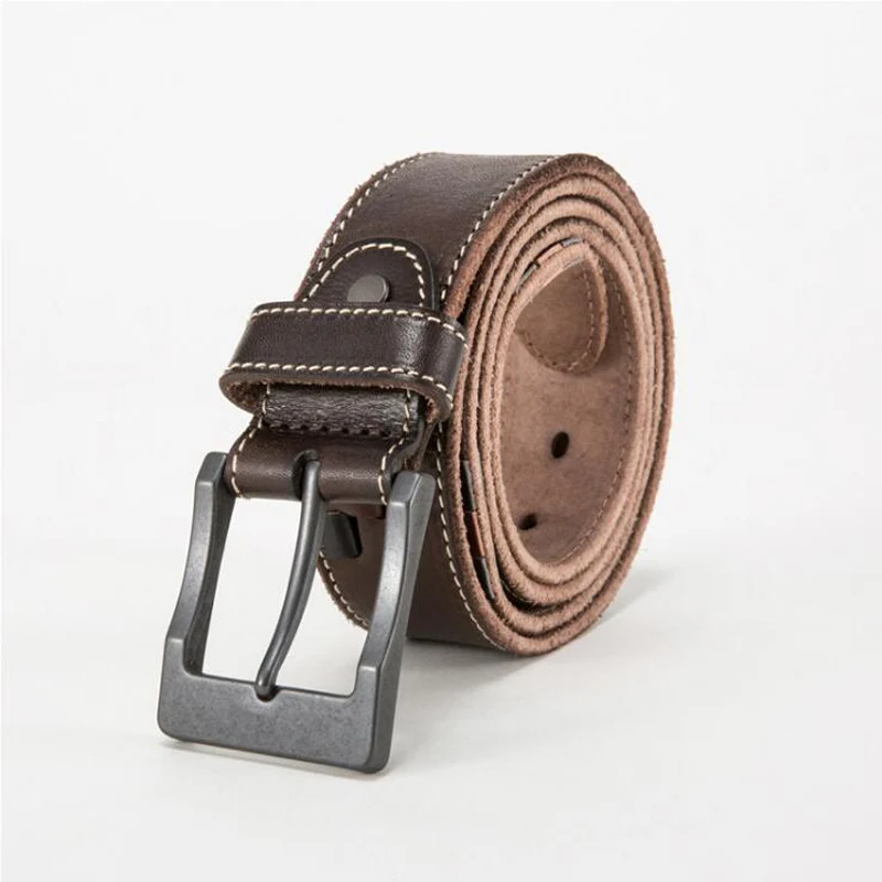 

High Grade Full Grain Men Genuine Leather Belt 100% Cowskin Belts Natural Soft Strap Cowboy Jeans Quality Guarantee XKS009