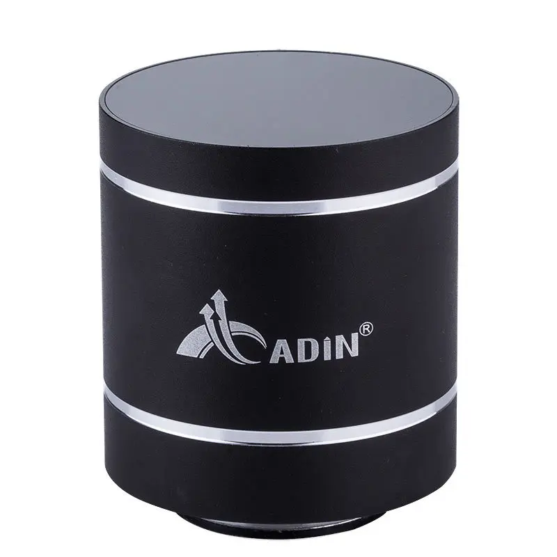 Black Adin Вибрационный динамик Bluetooth мини сабвуфер беспроводной динамик портативный металлический Altavoz Bluetooth портативный динамик s для компьютера - Цвет: Black
