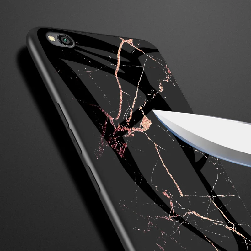 Чехол для Xiaomi Redmi 7 7A мраморные телефонные чехлы из закаленного стекла Redmi7 чехол