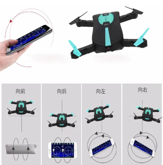 JY018 ELFIE WiFi FPV Квадрокоптер мини складной Дрон с камерой 0.3MP/2MP HD FPV RC самолет один ключ возврат части
