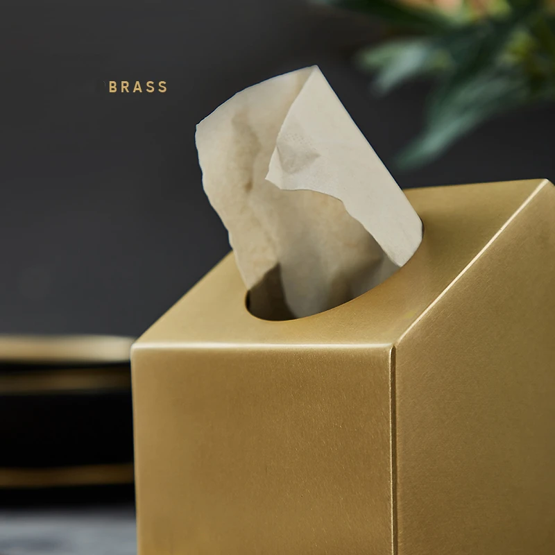 bath accessory brass brushed paper towel dispenser kitchen tissue box cover boxes for decoration holder | Дом и сад