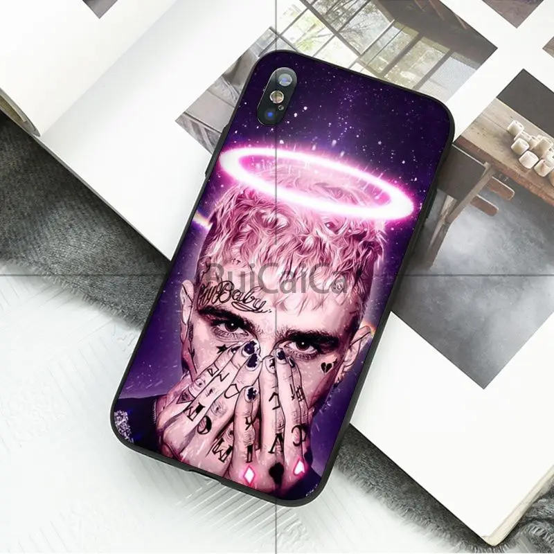 A16 Ruicaica рэпер Lil Peep черный мягкий чехол для телефона для iPhone 5 5Sx 6 7 7plus 8 8Plus X XS MAX XR - Цвет: A16