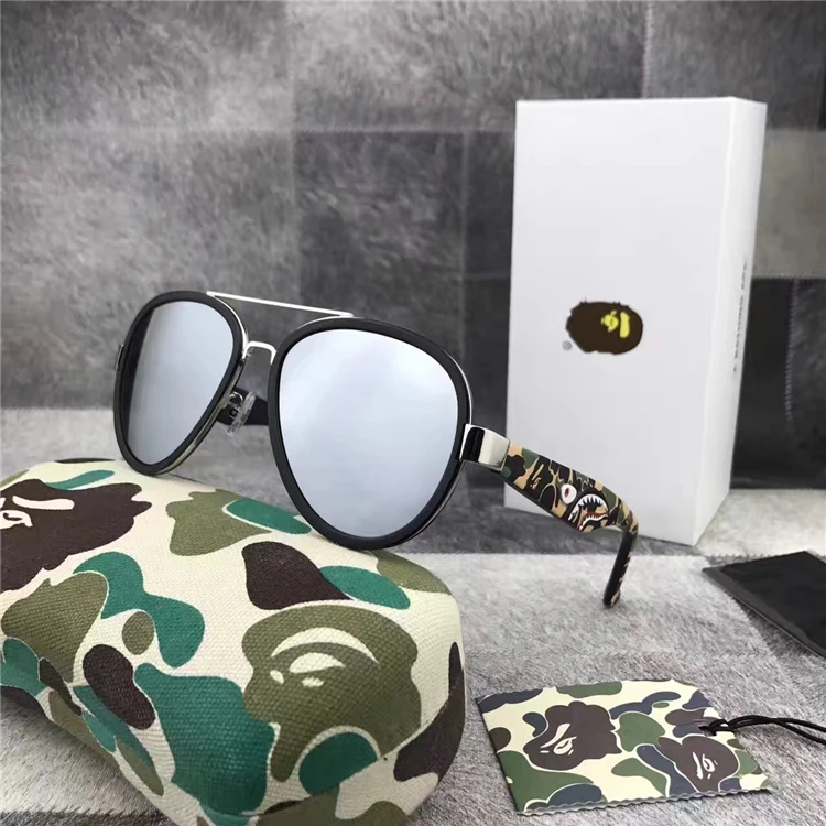 ЯПОНИЯ BAPE Солнцезащитные очки Зеркало Антибликовое UV400 Открытый Спорт Вождения