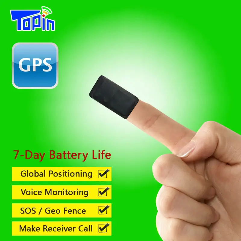 GPS-трекер Topin T3 Mini, локатор для отслеживания с GSM, LBS, T7, вибрационная сигнализация, диктофон с приложением на ftp-сервер для детей, автомобилей, собак