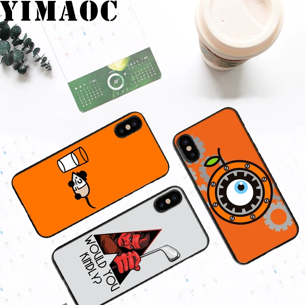 YIMAOC A Clockwork Orange Soft Silicone Case for iPhone 11 Pro Xr Xs Max X or 10 8 7 6 6S Plus 5 5S SE |