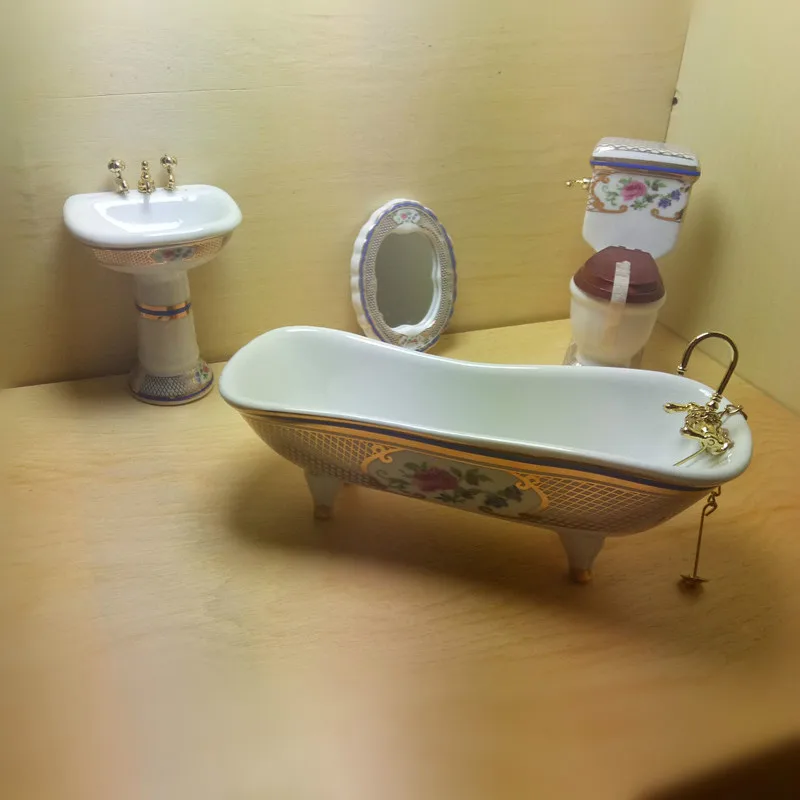 

1:12 DOLLHOUSE MINIATURE Mini Ceramic Bathroom model