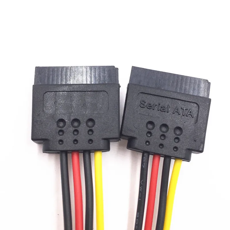 18 см компьютер питания удлинитель 15Pin SATA папа до 2 портов женский сплиттер кабель