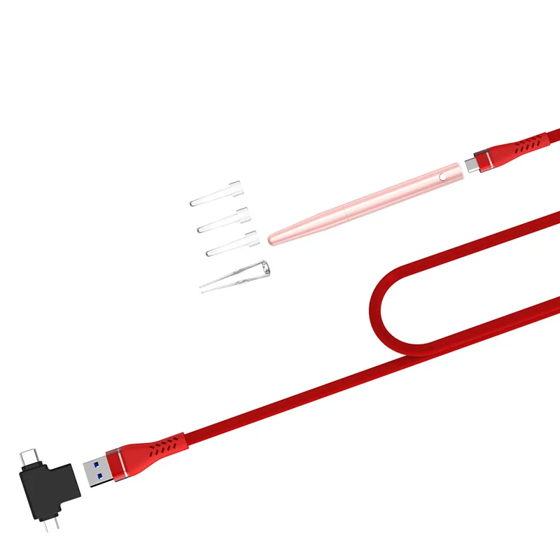 3 в 1 цифровой ушной очиститель USB эндоскоп камера бороскоп визуальный ушной инструмент с 6 светодиодами для Micro USB и USB-C Android Windows