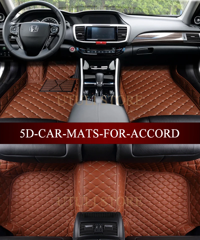Кожаные автомобильные коврики для Honda Accord 7-го/8-го/9-го поколения подходят любых