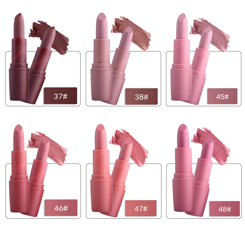 Maquiagem Lipstick 22 Sexy Red Color Nude Paint Batom Matte Waterproof Long Lasting Makeup Cosmetics |