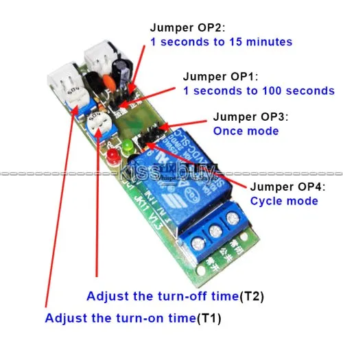 15 минут регулировки DC 12V Infinite задержка цикла таймер времени реле вкл/выкл модуль