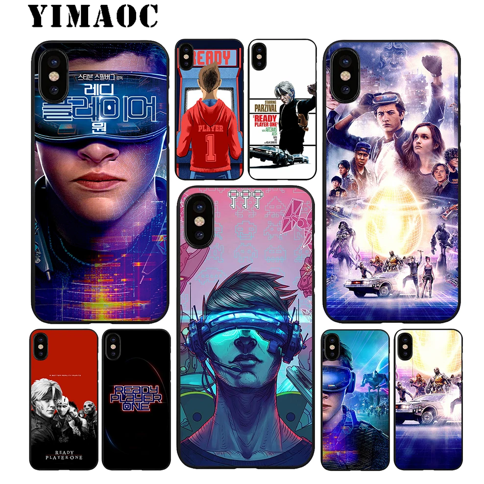 YIMAOC Ready Player One мягкий ТПУ Черный силиконовый чехол для iPhone X или 10 8 7 6 6S Plus 5 5S SE Xr Xs Max