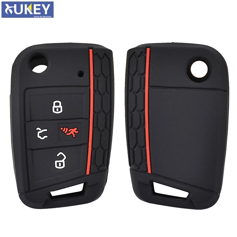 Силиконовый чехол для VW Golf 7 Skoda Octavia Atlas 2016 2017 2018|key case for car|car key coverfob cover |