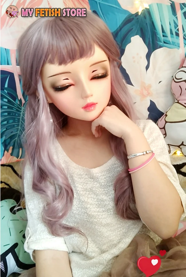Mian05) женский сладкий девушка смолы половина головы кигуруми BJD глаза кроссдресс косплей японского аниме ролевая маска Лолиты с глазами и парик