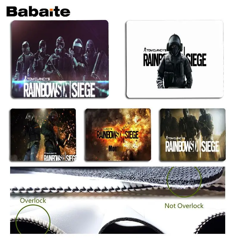 Babaite Rainbow Six Siege Background коврики для мыши компьютерный Аниме Коврик и ноутбука
