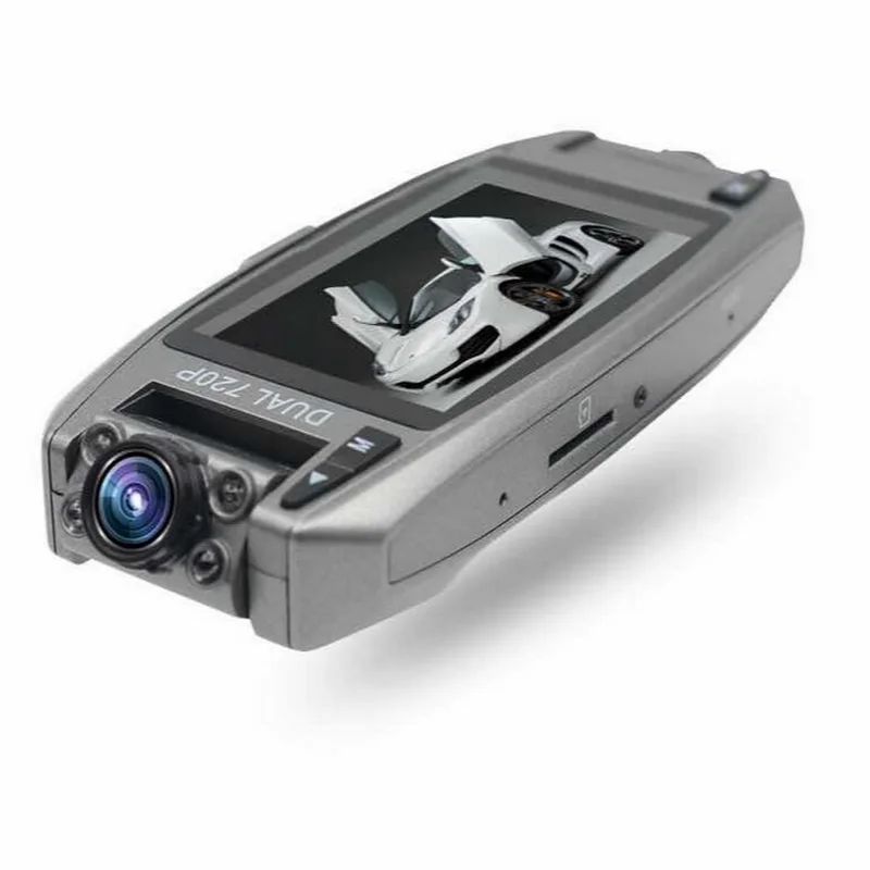 720P двойной объектив камеры Dash Cam с 2," ЖК двойной записи DVR видео рекордер и 8 ИК-огней для ночного видения парковки мониторинга