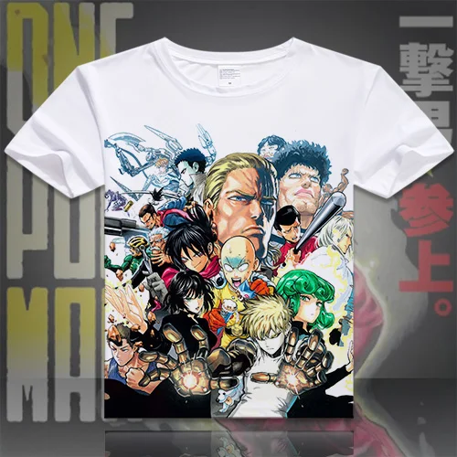 One Punch Man Футболка аниме Genos Saitama Косплей Модные мужские и женские удобные футболки