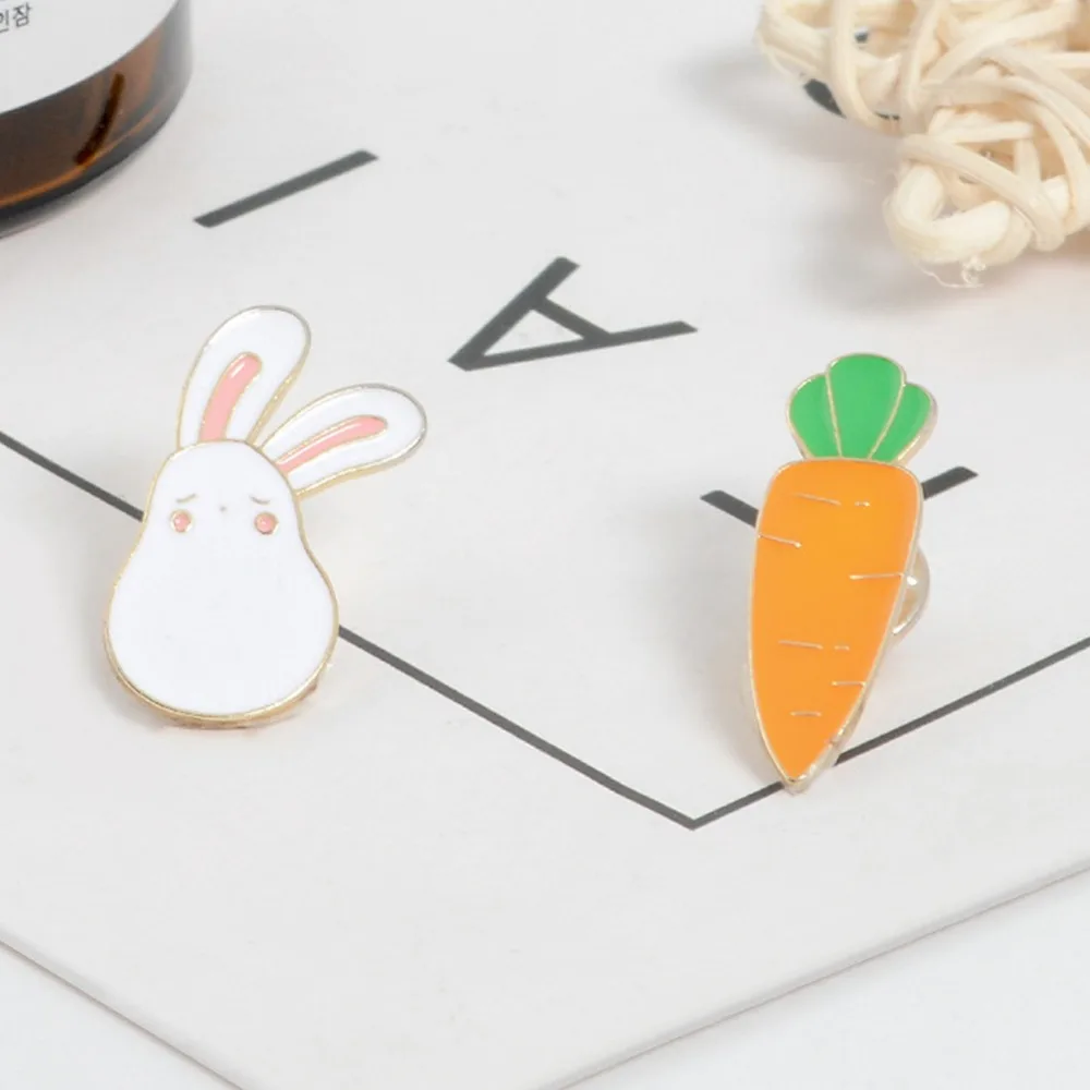 Симпатичная мультяшная пища и брошь с изображением зайчика капельного украшения
