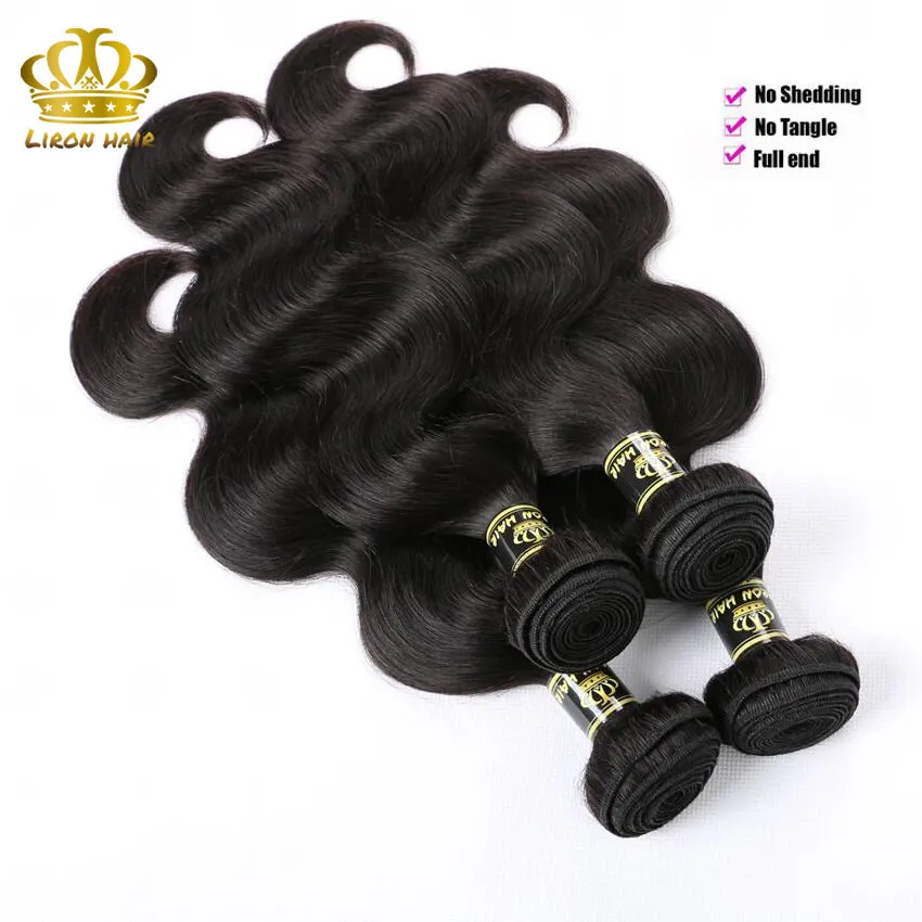 Лучший Перуанский Девы Волос Объемной Волны 4 Связки Лот Человеческих 100 г