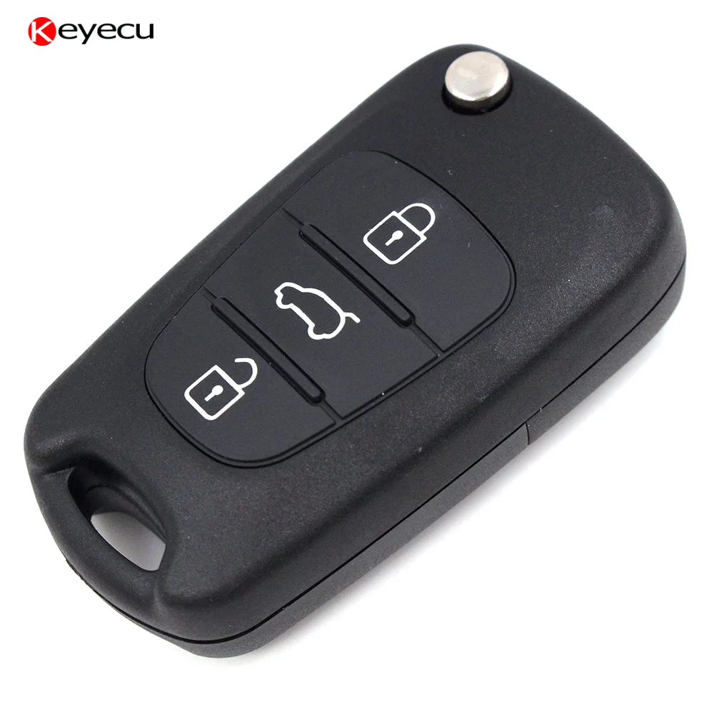 Keyecu 3PCS/LOT Fodling Flip Remote Key Keyless Entry Fob 3 Button 433MHz ID46 Chip for KIA K2 | Автомобили и мотоциклы