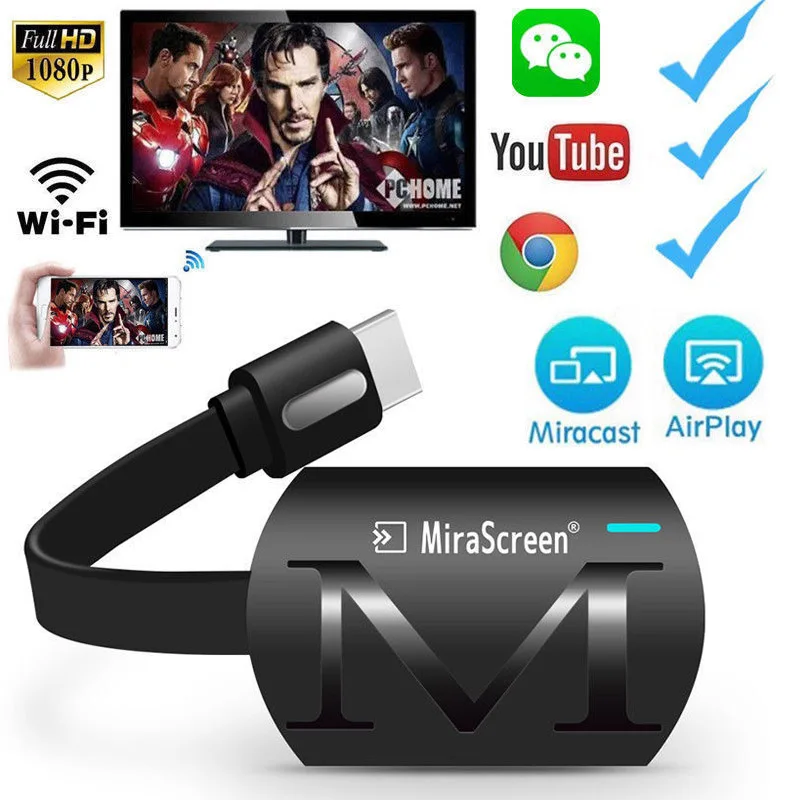 Беспроводной Wi-Fi HDMI видео адаптер дисплея ключ для iPad iPhone X 5 6 7 8 плюс XR samsung S6 S7 край S8 S10 Note8 Android к ТВ - Цвет: Mirascreen G4