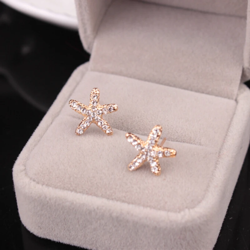 

RONGQING 1pair Cute Ocean Animal Starfish Earrings for Women Girls Statement Earrings Boho Pendientes серьги длинные клипсы