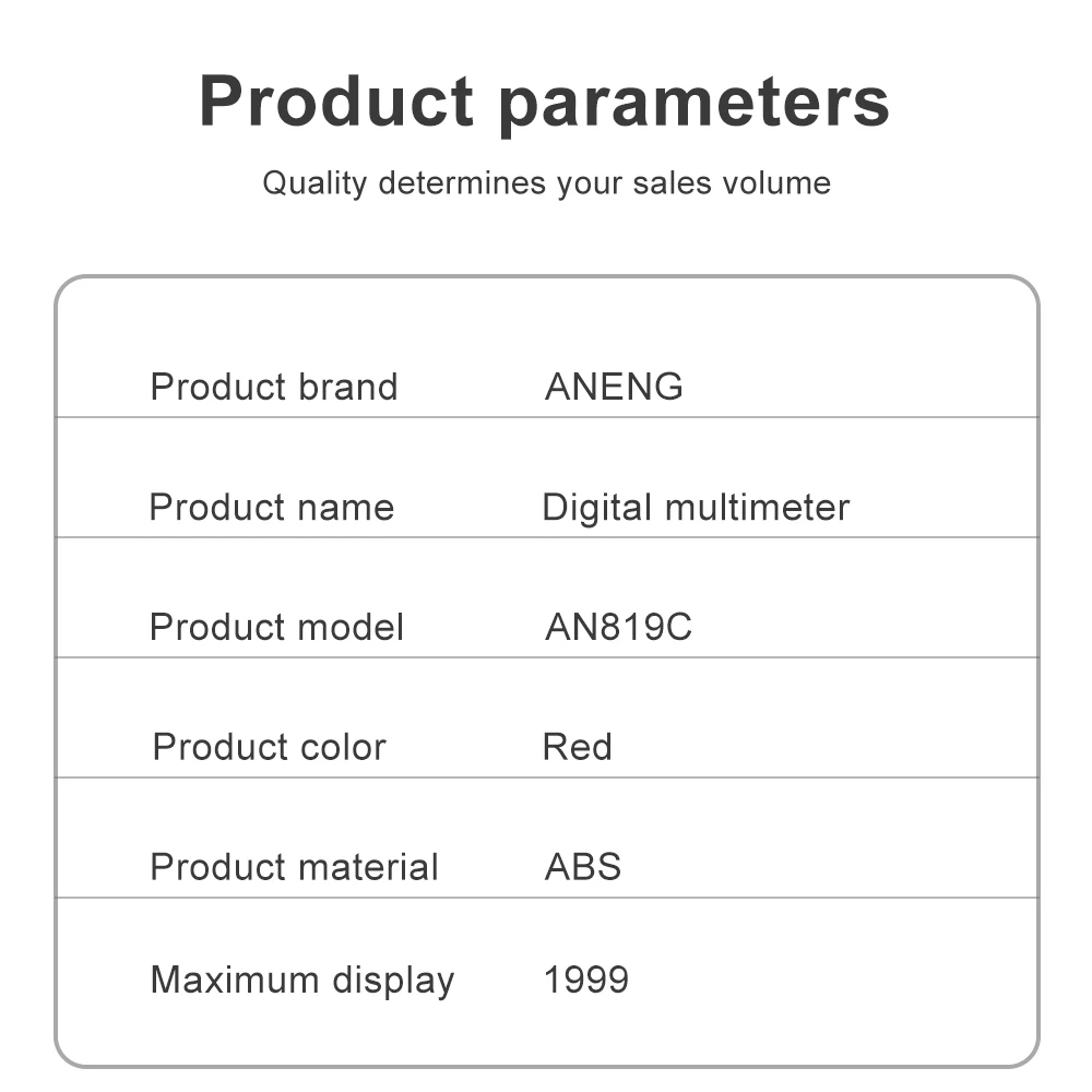 ANENG AN819C мультиметр цифровой тестер digital multimeter мини dc tester мультиметры capacitor