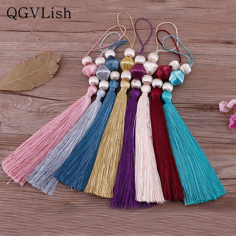 QGVLish 10Pcs Cord Small Curtian Tassel Fringe Curtain Accessory DIY Sofa Stage Decor Key Tassel For Sewing Bookmark Home Decor