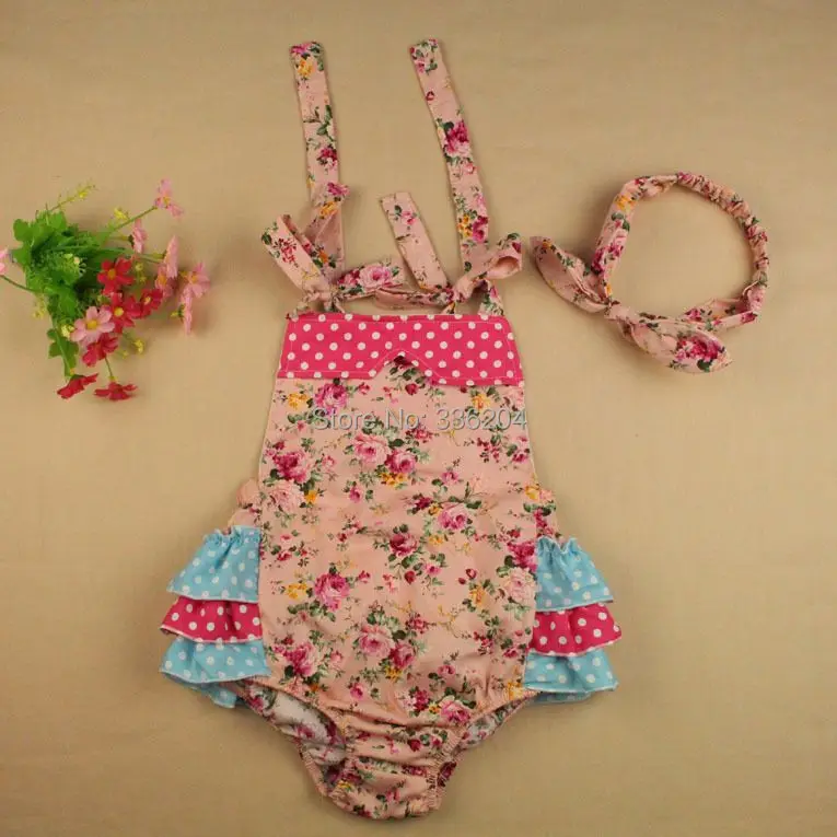 Детский хлопковый комбинезон в горошек с цветочным принтом|girls cotton nightdress|cotton tank