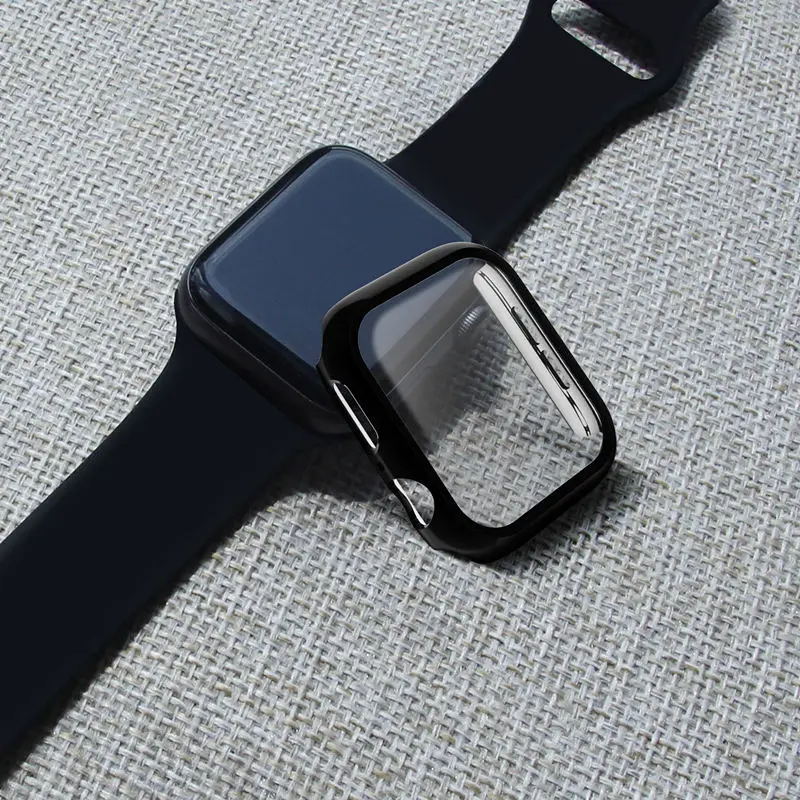 black Защитная пленка для Apple Watch, чехол серии 4/5, 44 мм, 40 мм, защита от царапин, чехол для iWatch 4 - Цвет: black