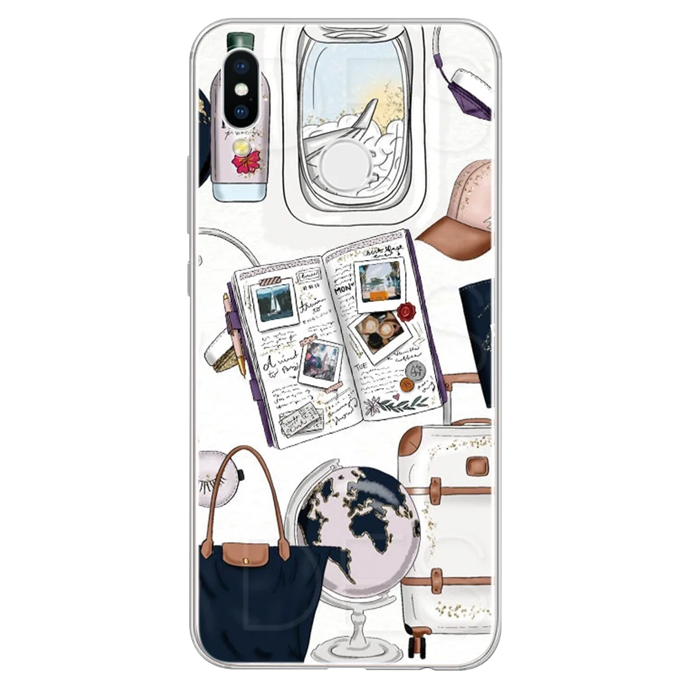 Мягкий чехол из ТПУ для huawei P20 P30 P Smart Z Plus mate 20 10 Pro P10 P8 P9 Lite черно-коричневый Макияж для huawei P30