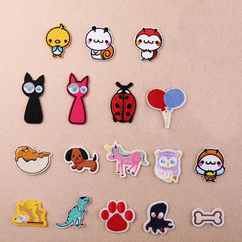 1 шт. нашивки для вышивки в виде животных термопереводные железные пришивания