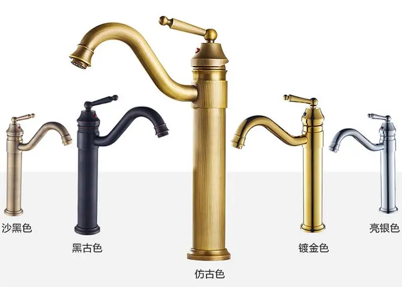 

Bathroom Basin Faucet torneira Brass Retro Basin mixer Arts Counter Basin Hot and cold Mixer antique faucet water Taps torneira