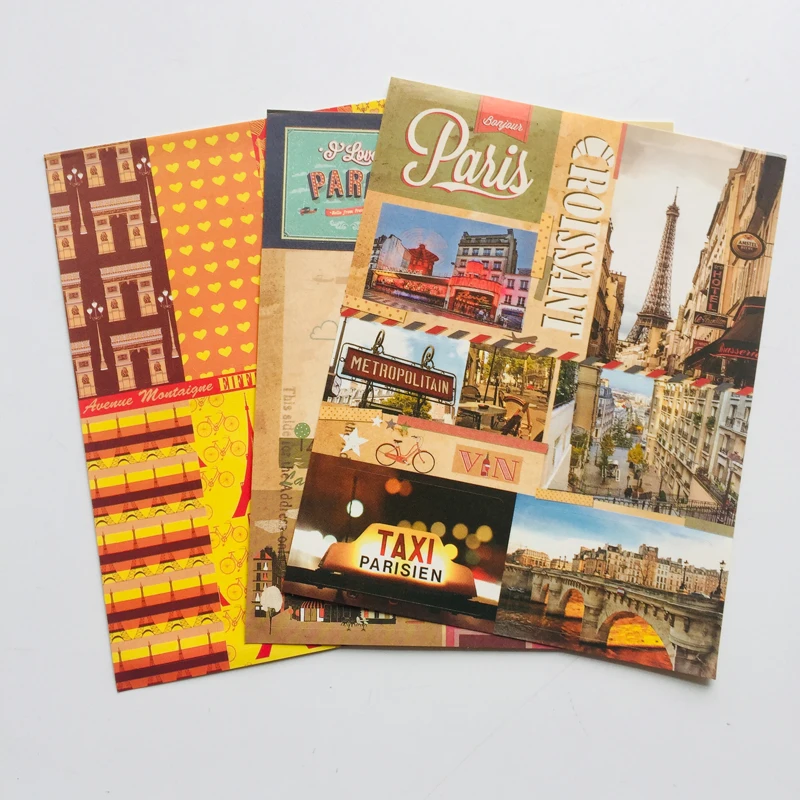 3 листа/упаковка стильные Бумажные Клейкие наклейки декоративные сделай сам на