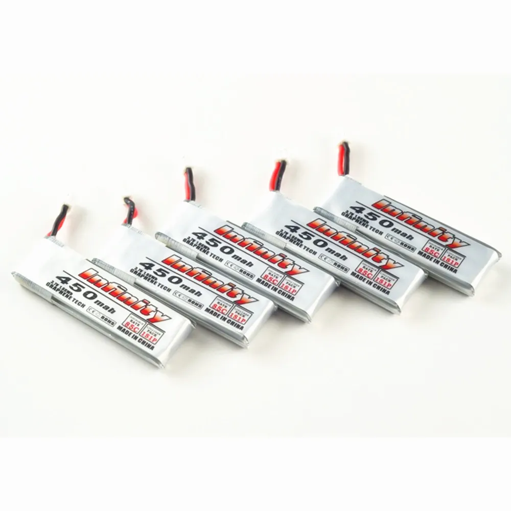 5 шт. AHTECH Infinity 3 7 V 450mAh 85C 1S LiPo батарея для RC Multirotor Fpv Racing Drone Tiny Whoop Quadcopter запасная