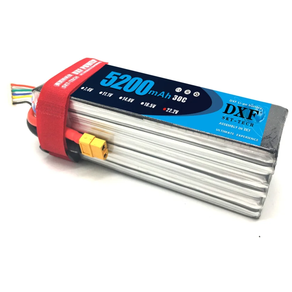 DXF 6S Lipo аккумулятор 22,2 V 5200mah 30C Max60C для вертолета RC модели самолета квадрокоптера дрона