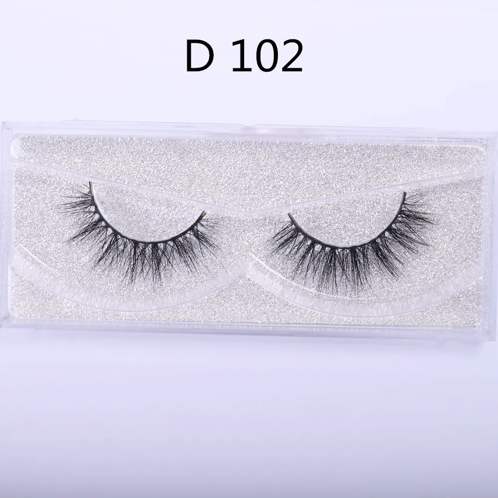 D102 WOWANGEL, норковые ресницы, 3D ресницы, толстые, ручная работа, ресницы, полная полоска, поддельные, Maquiagem, бесплатно, Роскошные, 1 пара, накладные ресницы D104 - Цвет: D102
