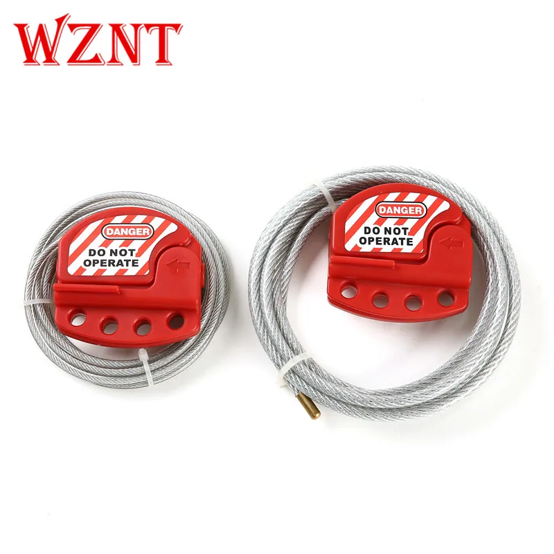 

free shipping 4mm 6mm Multipurpose red cable lockout 2 meters for adjustable PVC cable Lockouts Tagout