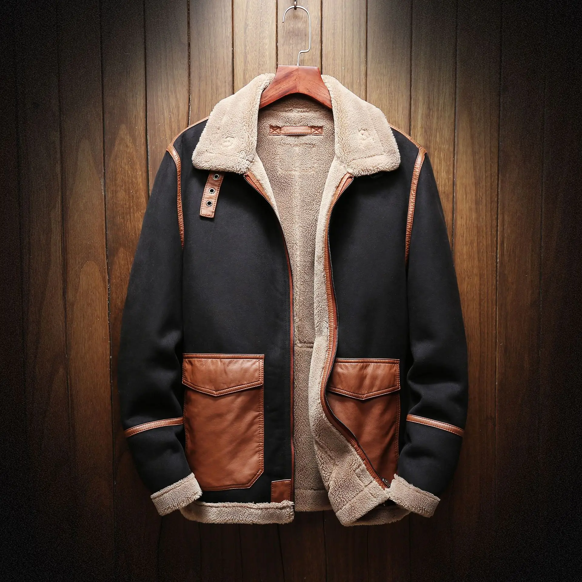 2019 осень-зима новые outwears Для мужчин большой Размеры пальто мода Повседневное мех