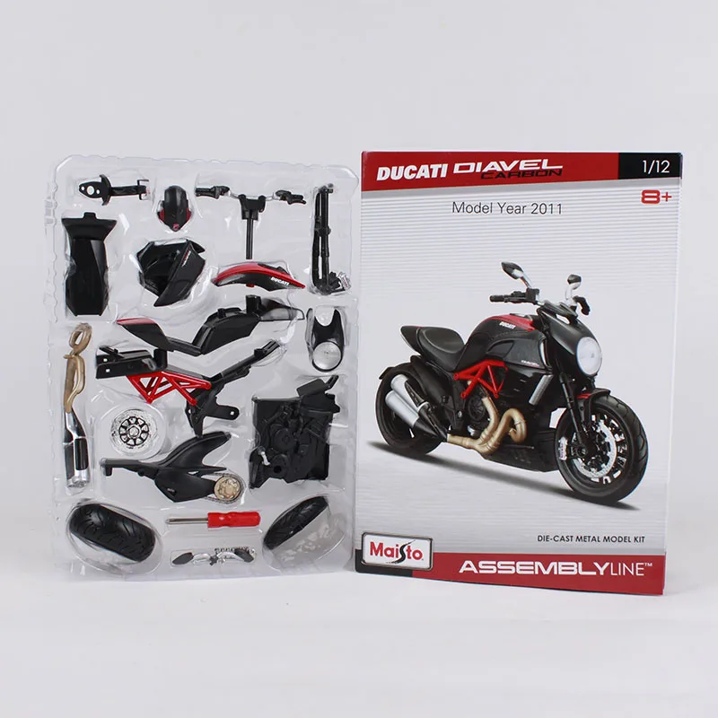 Maisto 1:12 ducati diavel углеродистая черная мотоциклетная литая под давлением металлическая модель наборы сборная линия мотоциклетная коллекция мотоцикл 39196