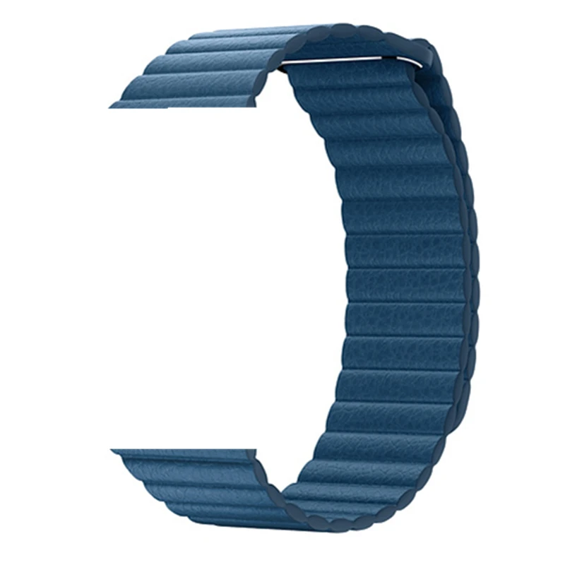 44 мм 40 лесная зеленая накидка Cod Синяя кожаная Петля для Apple Watch серии 4 3 2 1 ремешок
