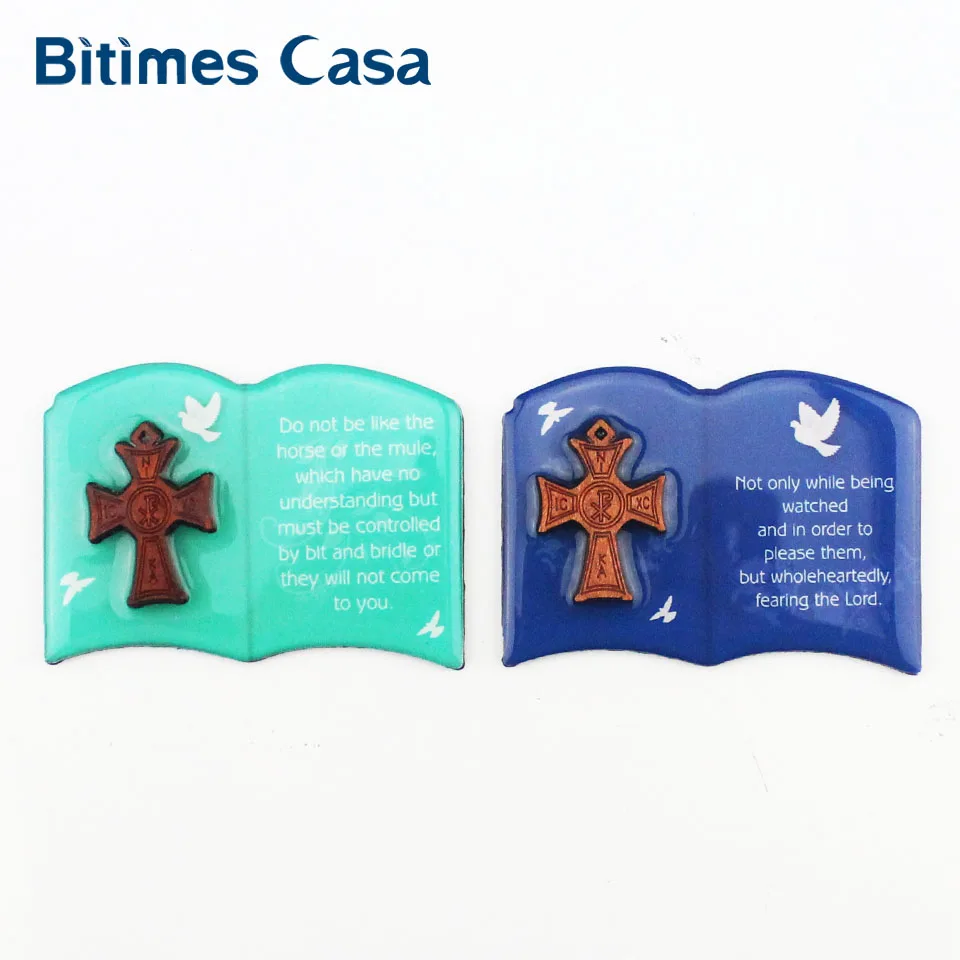 Bitimes 2 шт./лот магниты на холодильник Библия христианский Декор эпоксидная