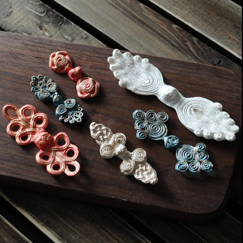 Силиконовая форма для помадки в китайском стиле 3D украшения одежды чонсам бусины