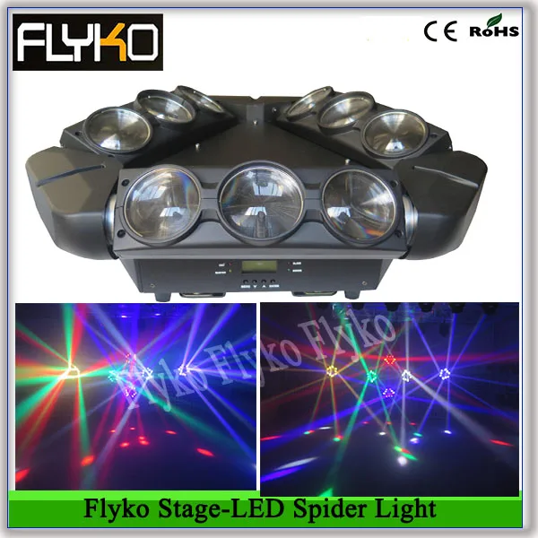 Free shipping Flyko stage professional 9*12 led spider moving head light | Лампы и освещение